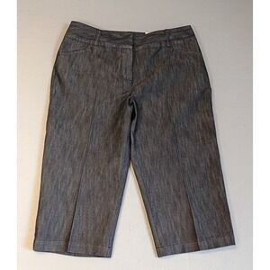 Cato Est 1946 Womens Classic Capris Size 12 Charcoal‎ Grey Business Casual